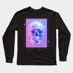 Smoke Vaporewave Skull Long Sleeve T-Shirt